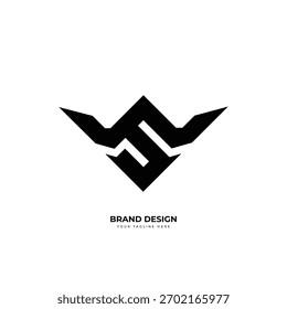 SV VS triangle geometric logo, modern minimal design, unique trendy icon for professional branding identity.