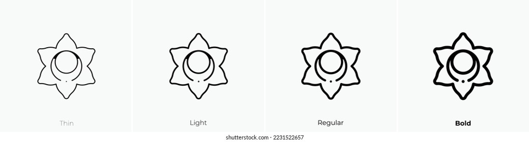 svadhishthana icon. Thin, Light Regular And Bold style design isolated on white background