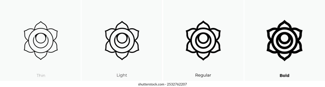 svadhishthana icon. Thin, Light Regular And Bold style design isolated on white background