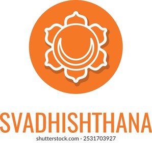 Svadhishthana logo. Spiritual symbol. Esoteric energy sign