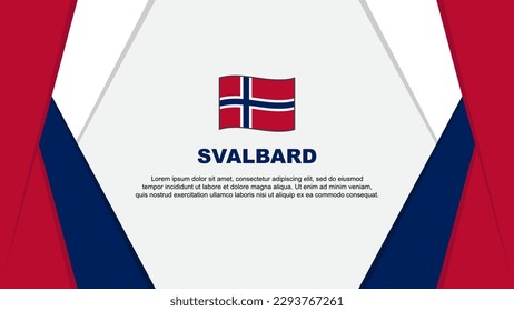 Plantilla de diseño de fondo abstracto de marca de Svalbard. Ilustración del vector de caricaturas del Día de la Independencia de Svalbard. Fondo Svalbard