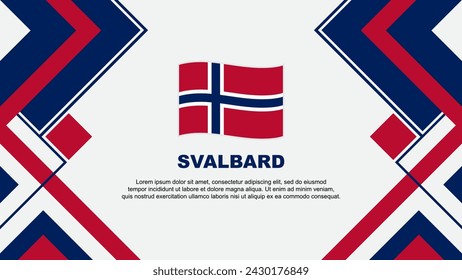 Plantilla de diseño de fondo abstracto de la bandera de Svalbard. Svalbard Día de la Independencia Banner Wallpaper Ilustración vectorial. Banner de Svalbard