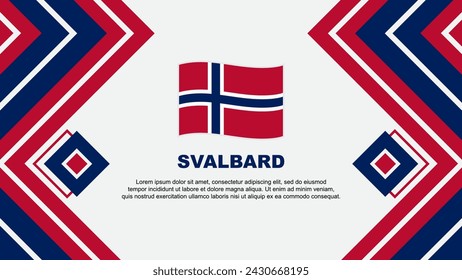 Plantilla de diseño de fondo abstracto de la bandera de Svalbard. Svalbard Día de la Independencia Banner Wallpaper Ilustración vectorial. Diseño de Svalbard
