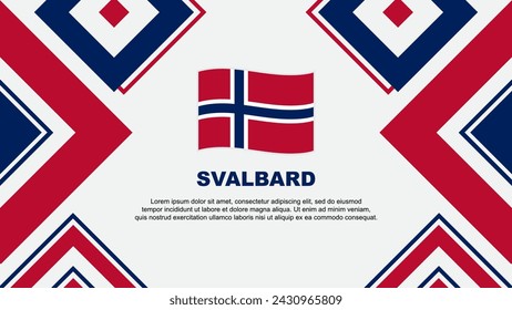 Svalbard Flag Abstract Background Design Template. Svalbard Independence Day Banner Wallpaper Vector Illustration. Svalbard Independence Day