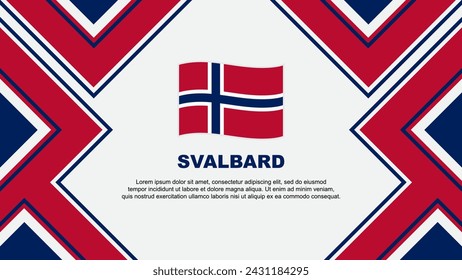 Svalbard Flag Abstract Background Design Template. Svalbard Independence Day Banner Wallpaper Vector Illustration. Svalbard Vector