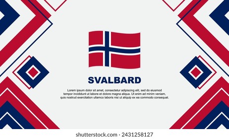 Svalbard Flag Abstract Background Design Template. Svalbard Independence Day Banner Wallpaper Vector Illustration. Svalbard Background