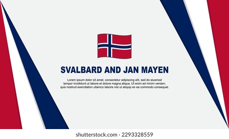Svalbard And Jan Mayen Flag Abstract Background Design Template. Svalbard And Jan Mayen Independence Day Banner Cartoon Vector Illustration. Svalbard And Jan Mayen Flag