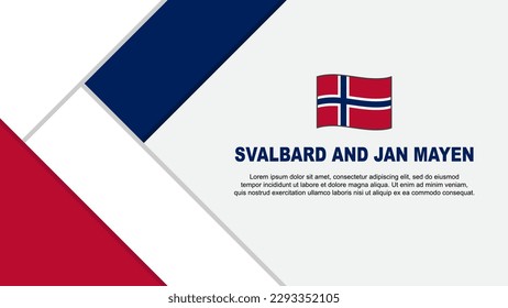 Svalbard And Jan Mayen Flag Abstract Background Design Template. Svalbard And Jan Mayen Independence Day Banner Cartoon Vector Illustration. Svalbard And Jan Mayen Illustration