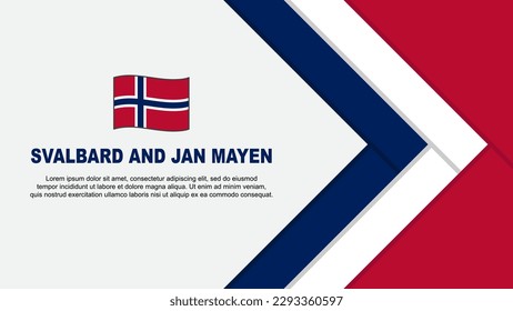 Abstrakte Hintergrunddesign-Vorlage für die Flagge von Svalbard und Jan Mayen. Svalbard und Jan Mayen Independence Day Banner Cartoon Vektorgrafik. Vorlage für Svalbard und Jan Mayen