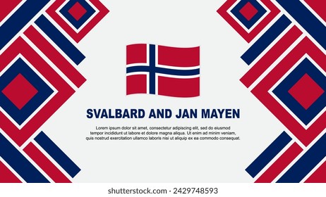Svalbard And Jan Mayen Flag Abstract Background Design Template. Svalbard And Jan Mayen Independence Day Banner Wallpaper Vector Illustration