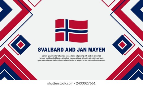 Svalbard And Jan Mayen Flag Abstract Background Design Template. Svalbard And Jan Mayen Independence Day Banner Wallpaper Vector Illustration. Background