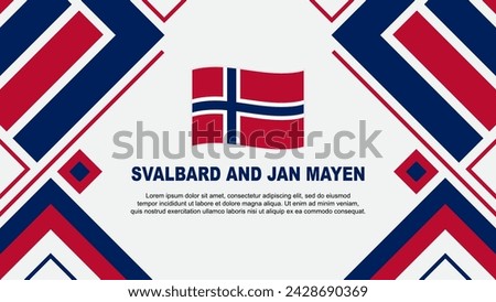 Svalbard And Jan Mayen Flag Abstract Background Design Template. Svalbard And Jan Mayen Independence Day Banner Wallpaper Vector Illustration. Flag