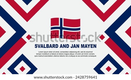 Svalbard And Jan Mayen Flag Abstract Background Design Template. Svalbard And Jan Mayen Independence Day Banner Wallpaper Vector Illustration. Template