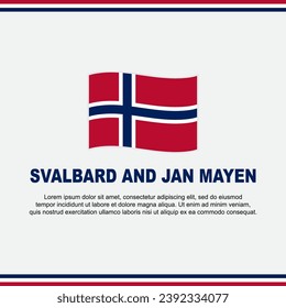 Svalbard And Jan Mayen Flag Background Design Template. Svalbard And Jan Mayen Independence Day Banner Social Media Post. Design