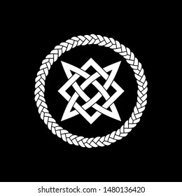 Svarog Square Slavic Symbol Braid Circle