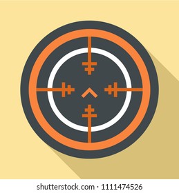 Svd gun aim icon. Flat illustration of svd gun aim vector icon for web design