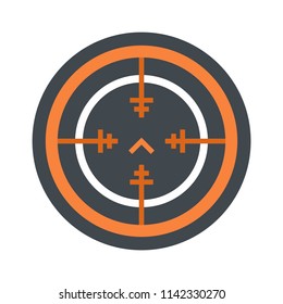 Svd gun aim icon. Flat illustration of svd gun aim vector icon for web isolated on white