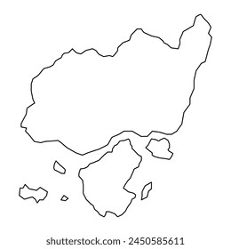 Svendborg Municipality map, administrative division of Denmark. Vector illustration.