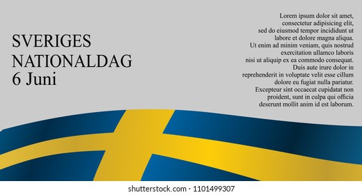 Sveriges Nationaldag (National Day of Sweden ) Vector Illsutration. Suitable for greeting card, poster and banner.
