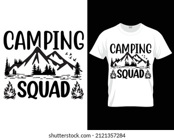 svg camping squad t-shirt design