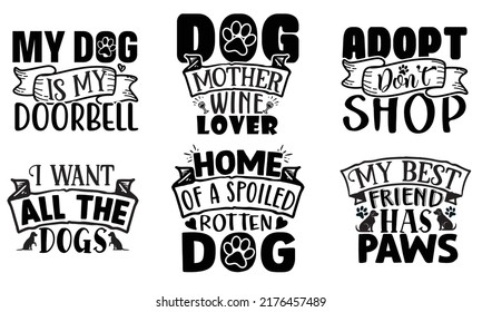 SVG designs bundle. dog t shirt design for t shirt, Mug or bag or pod