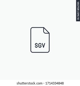 SVG file format, linear style sign for mobile concept and web design. Symbol, logo illustration. Pixel perfect vector graphics svg