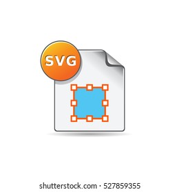 SVG file icon in color. Computer software drawing scalable svg