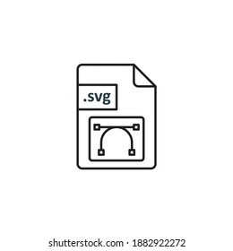 SVG file icon. Icon design for extension files, folders and documents. Vector svg