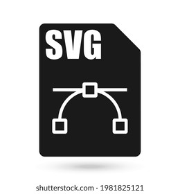 SVG File Icon, Flat Design Style