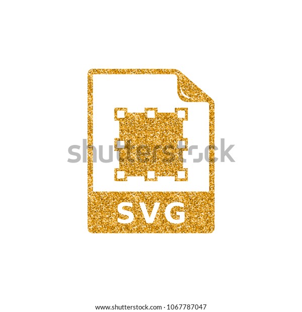 Svg File Icon Gold Glitter Texture Stock Vector Royalty Free 1067787047