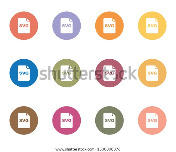 Download Svg File Icons 12 Different Colors Stock Vector Royalty Free 1500808376