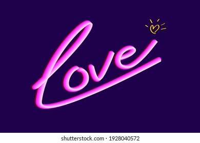 SVG file Pink-white LOVE text on a bluish-violet background.