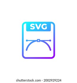 svg file, scalable vector graphics format icon