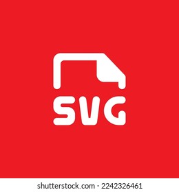 icono plano de tipo de archivo svg, plantilla de recursos gráficos, ilustración vectorial.