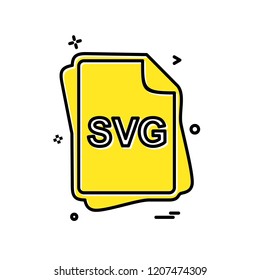 SVG file type icon design vector