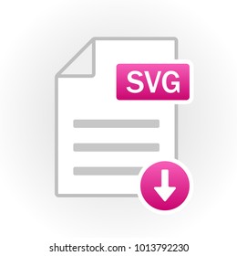 SVG icon isolated. File format. Vector illustration