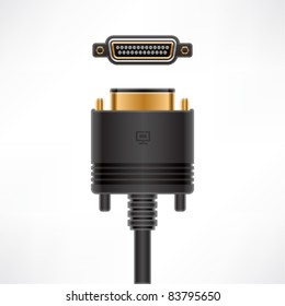 SVGA (HD-15) Video plug & socket