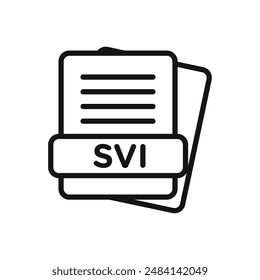 SVI File Document Icon black and white vector sign