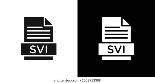 SVI File Document Icon Flat fill set collection