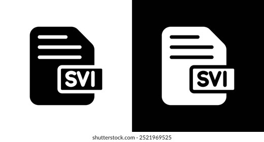 SVI file document icon set vector illustration