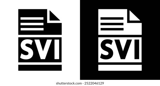 SVI file document icon simple vector symbol