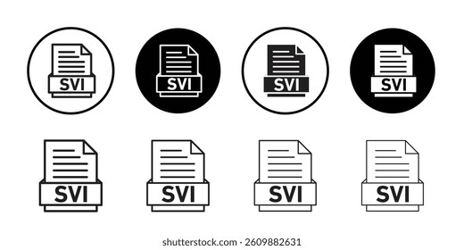 SVI File Document Icon Simple thin outline