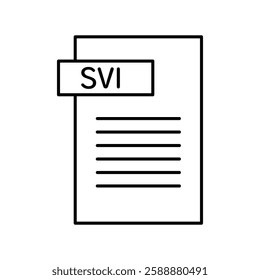 SVI File Document Icon Vector logo set flat