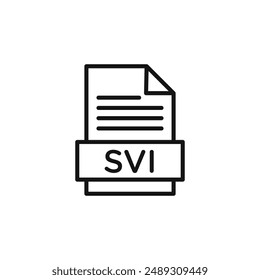 SVI File Document logo sign vector outline