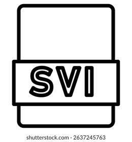 svi file icon Simple thin line stroke
