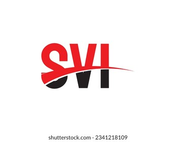 Letra SVI Ilustración del vector de diseño del logotipo inicial