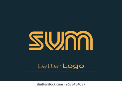 SVM Creative Unique Modern Letter Logo Design. Elegant Monogram Logo Design with Decorative Elements and Typography