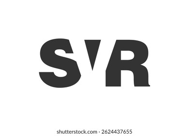 SVR logo design. Initial letter S V R bold font style for tech startups, consulting, corporate branding. Creative company name, headlines typography identity, trendy logotype. Vector illustration.