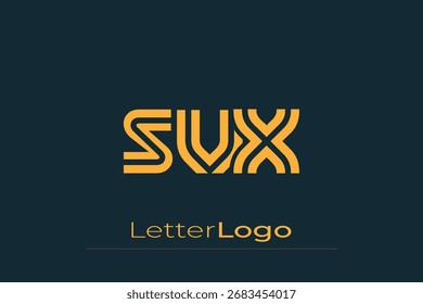 SVX Creative Design de logotipo de letra moderna única. Elegante Monograma Logo Design com elementos decorativos e tipografia