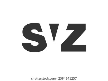 SVZ logo design. Initial letter S V Z bold font style for tech startups, consulting, corporate branding. Creative company name, headlines typography identity, trendy logotype. Vector illustration.